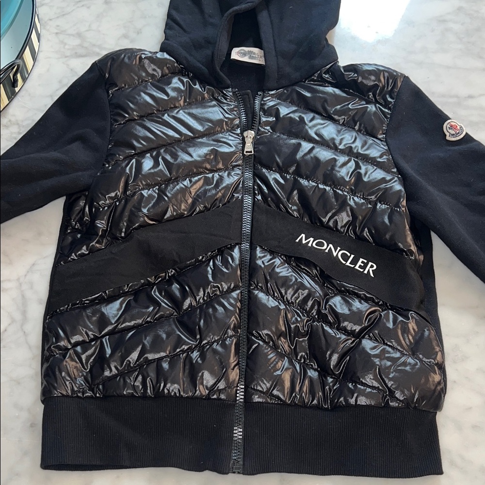 Moncler Black Hooded Puffer Jacket